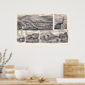 Amesville, OH Panoramic Map - 1875 Poster (Keuken)