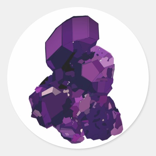 Amethist Crystal Stone Art Sticker (Voorkant)
