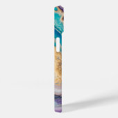 Amethist en Turquoise Abstract Case-Mate iPhone Case (Achterkant / Rechts)