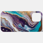 Amethist en Turquoise Abstract Case-Mate iPhone Case (Achterkant (horizontaal))