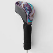 Amethist en Turquoise Abstract Golfheadcover (Schuin)