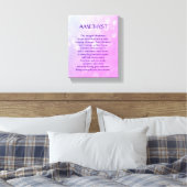 Amethist - Februari geboortesteen gedicht kunst ca Canvas Afdruk (Insitu (Slaapkamer))