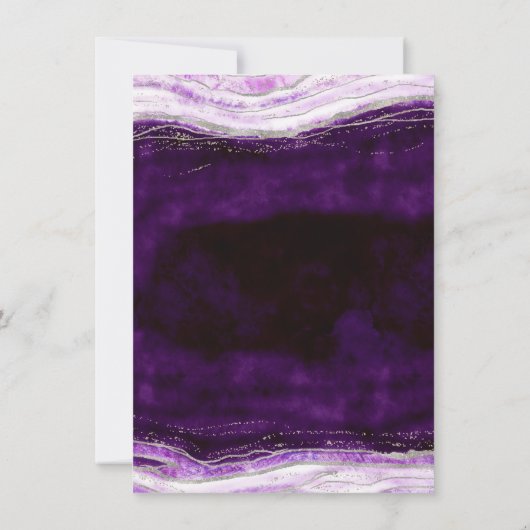 Amethist Geode Slice Couple's bruiloft douche Kaart (Achterkant)