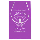 Amethist Jubileum 6 jaar liefde geschenktas Klein Cadeauzakje (Achterkant)