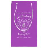 Amethist Jubileum 6 jaar liefde geschenktas Klein Cadeauzakje (Voorkant)