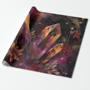 Amethist Kristal Galaxy Hemels Patroon Cadeaupapier