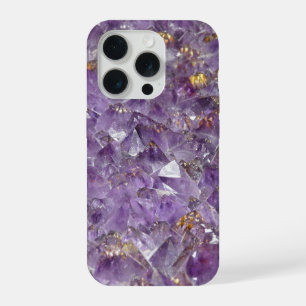 Amethist kristallen telefoonhoesje iPhone 15 pro hoesje