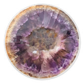 Amethist Natural Gem Pattern Keramische Knop (Voorkant)