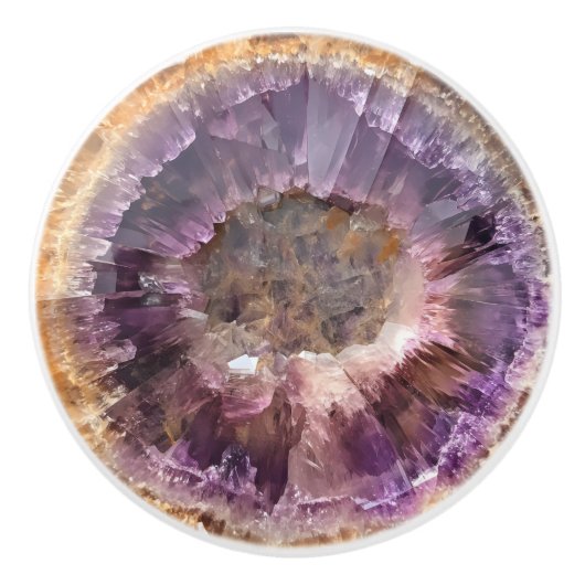 Amethist Natural Gem Pattern Keramische Knop (Voorkant)