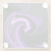 Amethist Paarse Abstracte Hart Glazen Onderzetter (Achterkant)