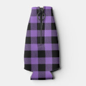 Amethist Paarse BK Buffalo Check Plaid 1I monogram Flesjeskoeler (Achterkant)