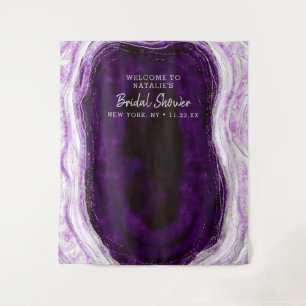 Amethist Paarse Geode Douche Foto Prop Achtergrond Wandkleed