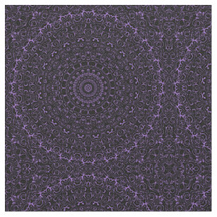 Amethist Paarse Mandala met Ingewikkelde Symmetrie Stof