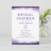 Amethist Paarse pruim Waterverf Vrijgezellenfeest Kaart (Staand voorkant)