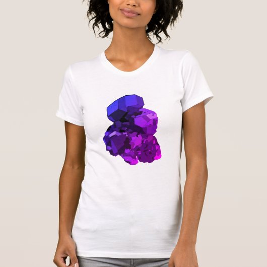 Amethist vector kunst Vrouwen Fitted T-Shirt (Voorkant)