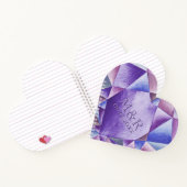 Amethist Waterverf Hart 33e bruiloft Jubileum Notitieboek (Binnen)