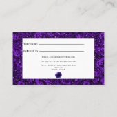 Amethyst & Amethyst Crystal Ball Psychic Medium Aanbevelingskaartje (Achterkant)