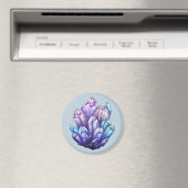 Amethyst and Aqua Crystal Cluster Art Magnet (In Situ (Lave-vaisselle))