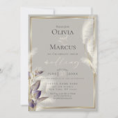 Amethyst Anthurium en Veathery Pampas Grass Kaart (Voorkant)