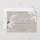 Amethyst Anthurium Pampas Grass RSVP Kaartje (Voorkant)