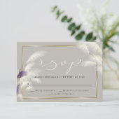 Amethyst Anthurium Pampas Grass RSVP Kaartje (Staand voorkant)