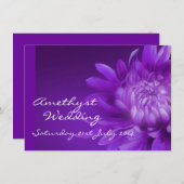 Amethyst bruiloft uitnodiging 6e (Voorkant / Achterkant)