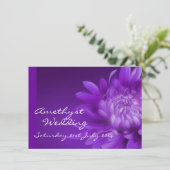 Amethyst bruiloft uitnodiging 6e (Staand voorkant)