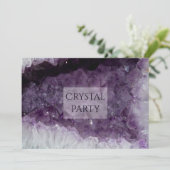 Amethyst Cave Crystal Party Kaart (Staand voorkant)
