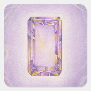 Amethyst Core Vierkante Sticker