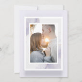Amethyst Crescent Moon Photo Save the Date Kaart (Achterkant)