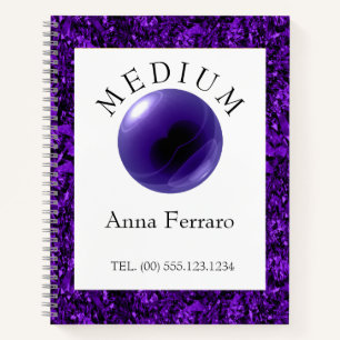 Amethyst Crystal Ball Glitter Medium Clairvoyant Notitieboek