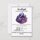 Amethyst Crystal Betekenis Kaart (Voorkant)
