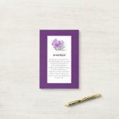 Amethyst Crystal Betekenis Sieraden Display Kaart Post-it® Notes (Op bureau)
