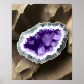 Amethyst Crystal Geode Digital Art Poster (Voorkant)