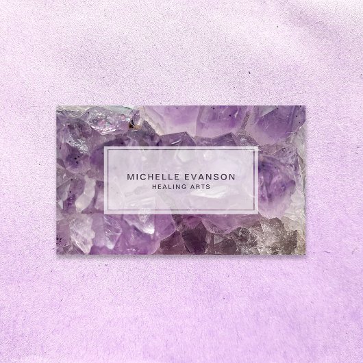 Amethyst Crystal Healing Arts Visitekaartje