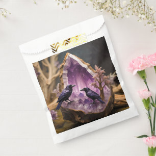 Amethyst Crystal - Kraaien Blackbird Ravens Bedankzakje