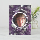 Amethyst Crystal Photo Memorial Programme (Debout devant)