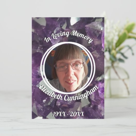 Amethyst Crystal Photo Memorial Programme (Debout devant)