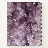 Amethyst Crystals Foto met naam Notitieboek (Achterkant)