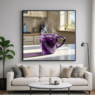 Amethyst Cup - schilderachtig stijlvolle stilleven Poster