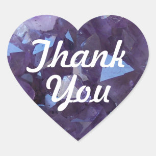 Amethyst Dank Je Hart Sticker