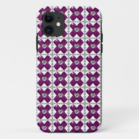 Amethyst Diamond Art, Paars Case-Mate iPhone Case (Achterkant)