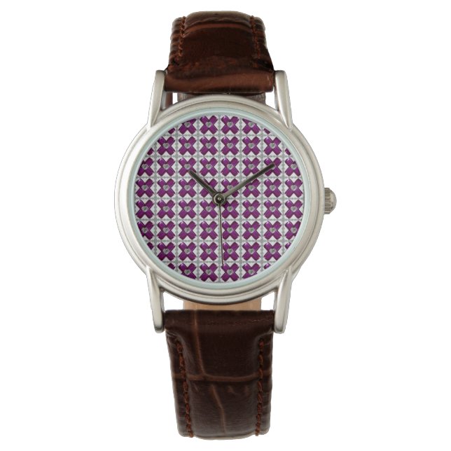 Amethyst Diamond Art, Paars Horloge (Voorkant)