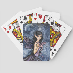 Amethyst Draak Fee Fantasie Kunst Pokerkaarten