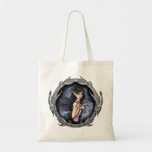 Amethyst Draak Fee Kunst Tas (Voorkant)