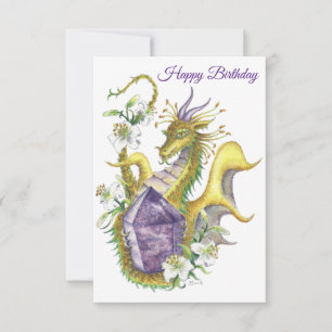 Amethyst Draak (Pisces) - Geboortekaart Kaart