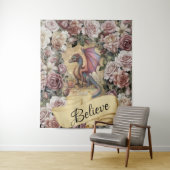 Amethyst Dragon Victorian Grande Tapisserie murale (En situation)