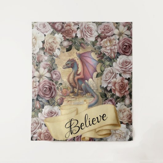 Amethyst Dragon Victorian Grande Tapisserie murale (Devant)