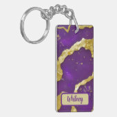 Amethyst- en Gold-geïnspireerde Sleutelhanger (01) (Voorkant Links)