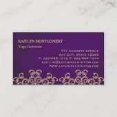 Amethyst en Gold Mandala Visitekaartje (Achterkant)